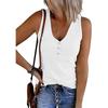 Summer Women's Vest Breasted Knitted Vest Solid Color V-neck Sleeveless Top Female