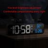 LED Digital Alarm Clock Temperature Display Snoozes USB Rechargeable Desk Clock