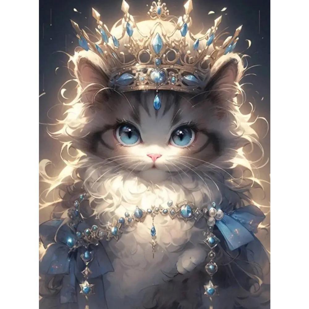 DIY Full Round Diamond Painting Cross Stitch 3D Cute Kitten Animal Scene Home Decorative Art Diamond Painting 5d Diamond Art Painting