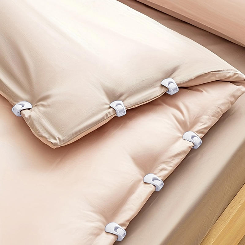 4Pcs/Set Anti-Slip Bed Sheet Fastener Clip No Pin Quilt Cover Gripper Durable Reusable Bed Sheet Holder for Bedding Accessories