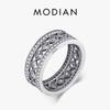 Classic 925 Sterling Silver Stackable Ring Fashion Wedding Luxury Jewelry Sparkling CZ Women Valentine's Gift