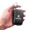 For Peugeot Car Styling Metal Leather Keychain Auto Emblem Keyrings Accessorie For Peugeot 206 207 307 3008 2008 308 407 408 508