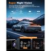 4K Triple Dash Cam GPS Front Inside and Rear 3CHs WiFi Car Camera with APP Control Night Vision 24H Parking Mode Loop Recording