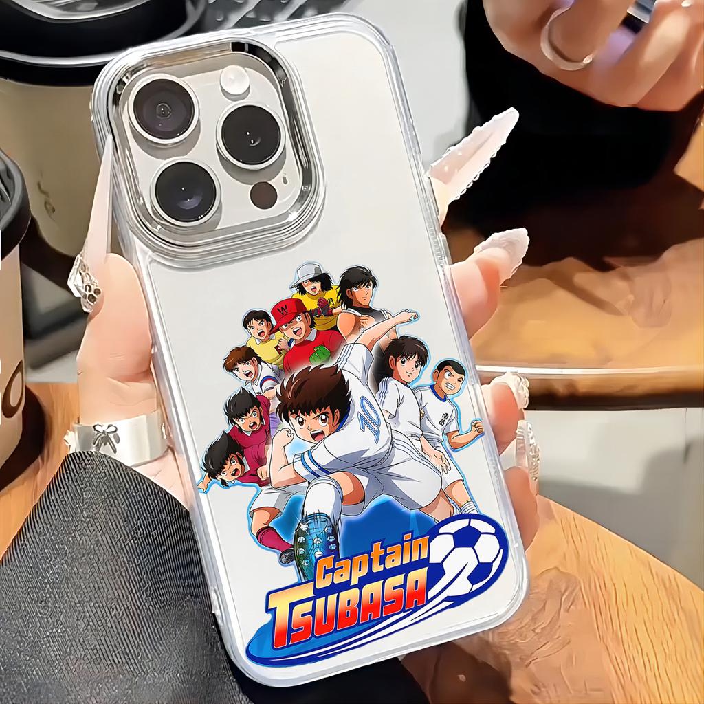 Чехол для телефона C-Captain Tsubasa для iPhone 17 16e 16 15 14 13 12 11 mini Pro Max X XR XSMAX 8 7 Air Plus Прозрачный Мягкий Чехол