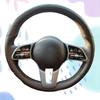 Ручная прошивка Черная Микрофибровая Кожаная Накладка на Руль Автомобиля Для Benz A-Class W177 B-Class W247 C-Class W205 CLS-Class
