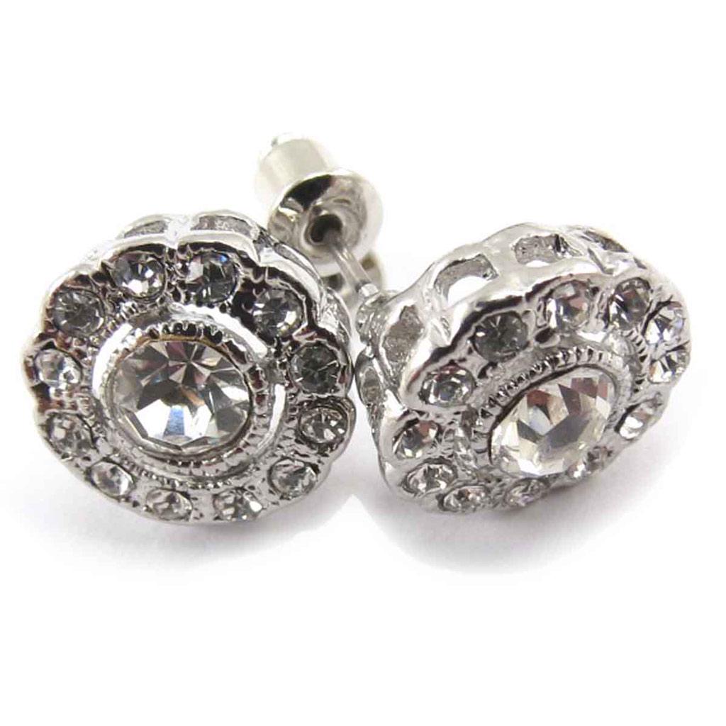 Les Trésors De Lily [J7841] — Белые дизайнерские серьги «Сисси» (12 мм)