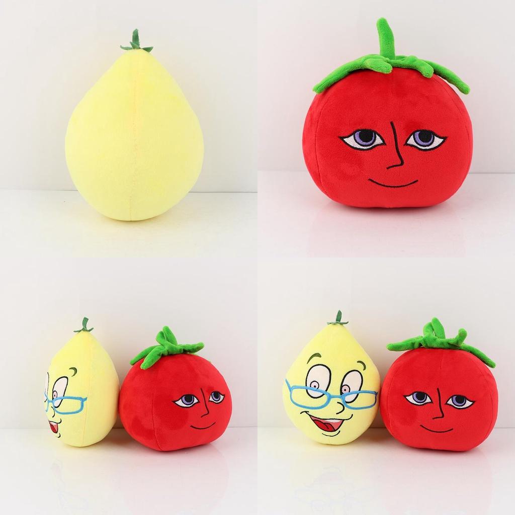 Плюшевые игрушки Мисс Лимон и Мистер Помидор, изготовленные из полипропиленового хлопка и плюшевой ткани, размером 16*13*22 см / 6,3*5,1*8,7 дюйма.