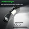 Мощный Мини-фонарик COB XPE с зумом, встроенный аккумулятор, USB-зарядка, с зажимом-ручкой для кемпинга, походов, чрезвычайных ситуаций, для ежедневного использования