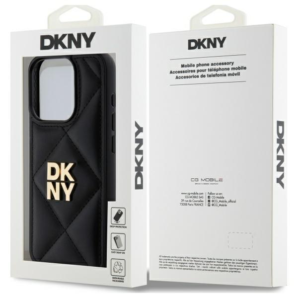 Dkny Dkhcp15Lpqdslk Iphone 15 Pro 6.1   Czarny/Black Quilted Stack Logo