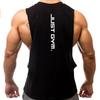 Brand Just Gym Clothing Fitness Mens Sides Cut Off T-shirts Bodybuilding Dropped Armholes Tank Tops Workout Sleeveless Vest