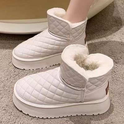 Осенние и зимние плюшевые зимние сапоги для женщин