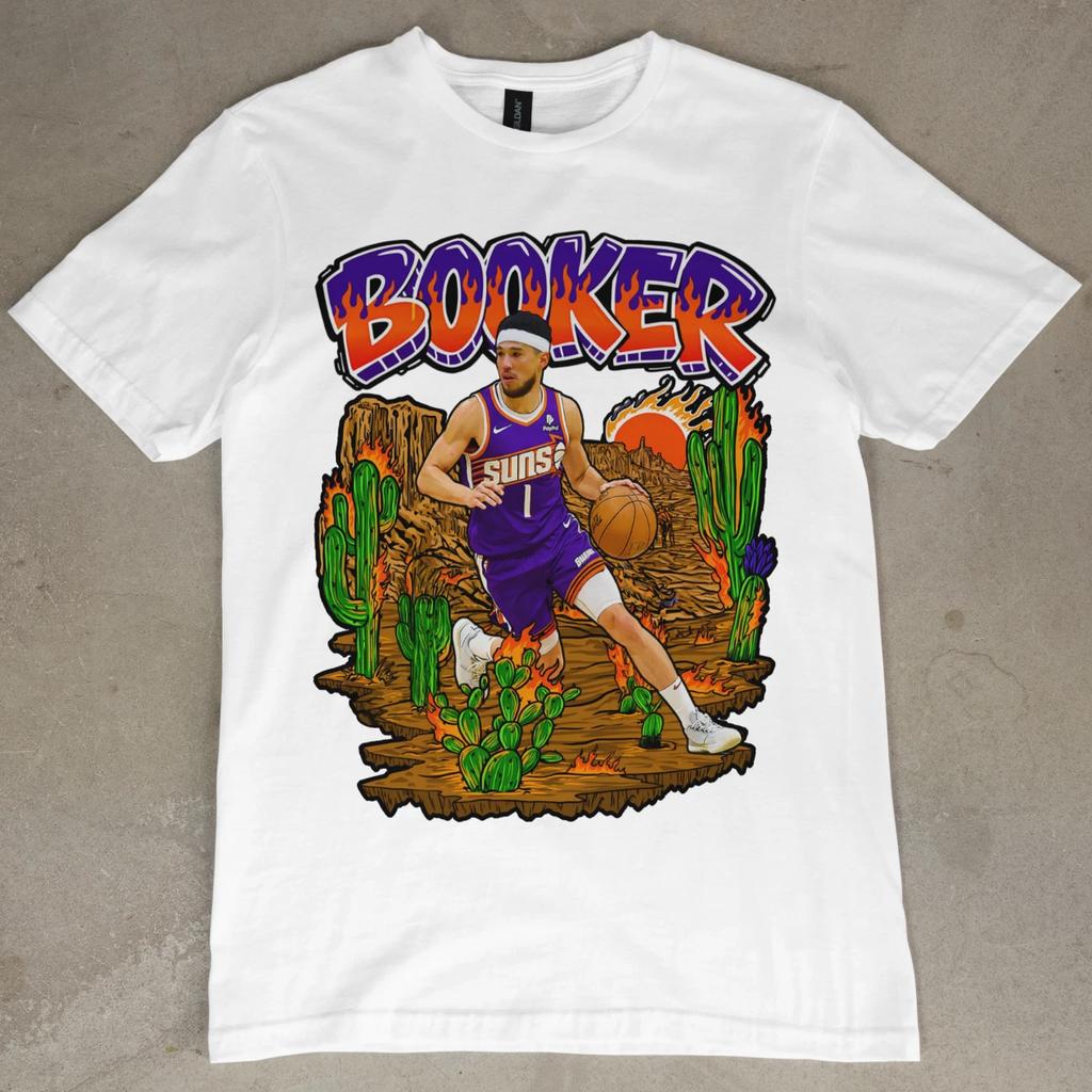 Devin Booker Phoenix Suns T-Shirt Jersey Graphic Tee NBA Retro Vintage S-3xl NEW