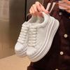 Маленькие белые туфли Shell Head, женские весенние новые универсальные студенческие кроссовки на толстой подошве с увеличенной подошвой