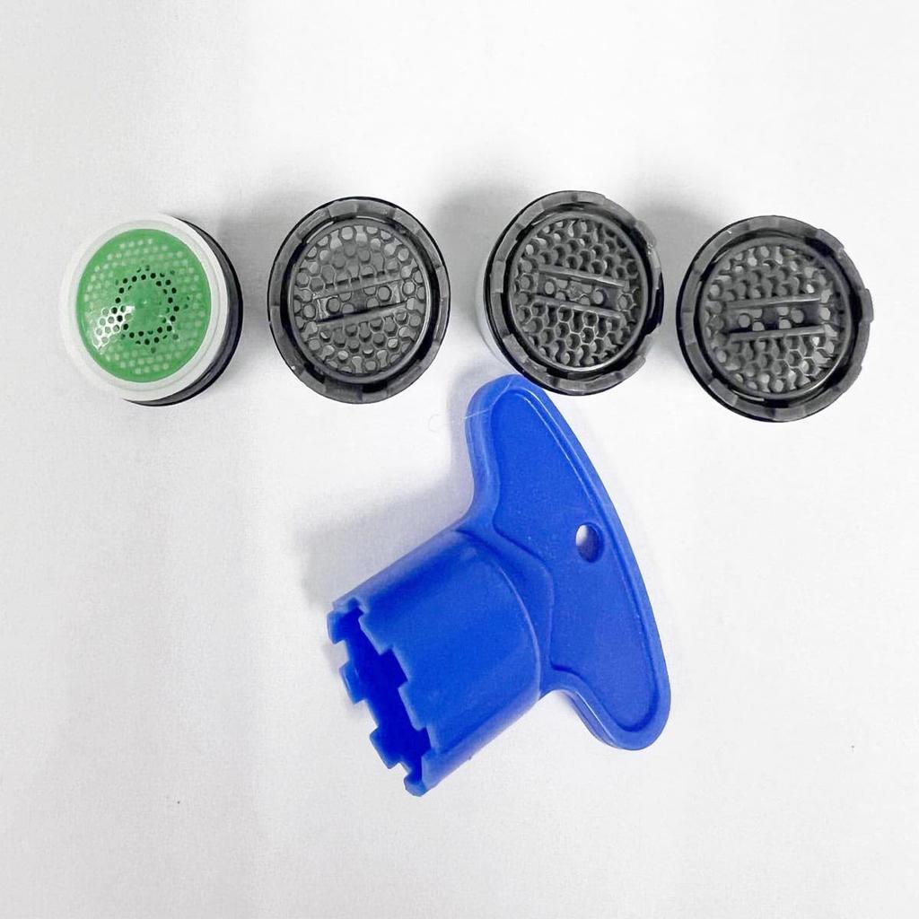 Аэратор для смесителя M16.5 Cache, Сменный аэратор Cache для раковины M16.5, 4 шт. Аэраторы для крана с ограничителем потока и 1 шт. Ключ для аэратора смесителя