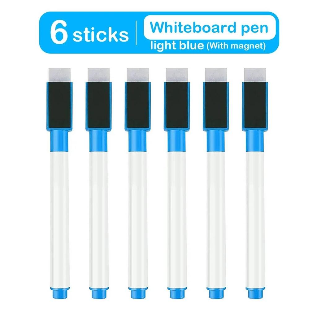 8Pcs/Set Magnetic Whiteboard Marker Pen Dry Erase Markers With Eraser For Office School Stationery Writing Drawing Pen Dry Erase