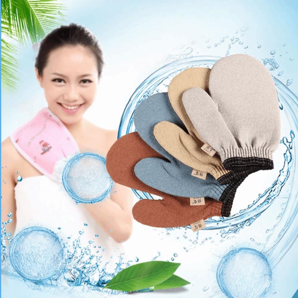 Exfoliating Rubbing Gloves Plant Fiber Scrub Glove Quick-dry Shower Scrubber Body Exfoliation