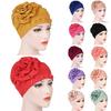 Мода Цветок Цветочный Бисер Женская Повязка на Голову Шапка Защитный Чехол для Головы