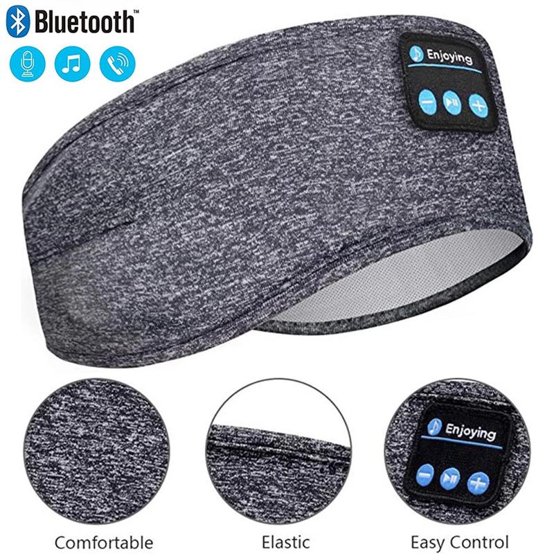 Беспроводные Bluetooth-наушники, повязка для сна, музыкальные наушники, мягкая эластичная удобная маска для глаз, гарнитура для сна для спящих на боку