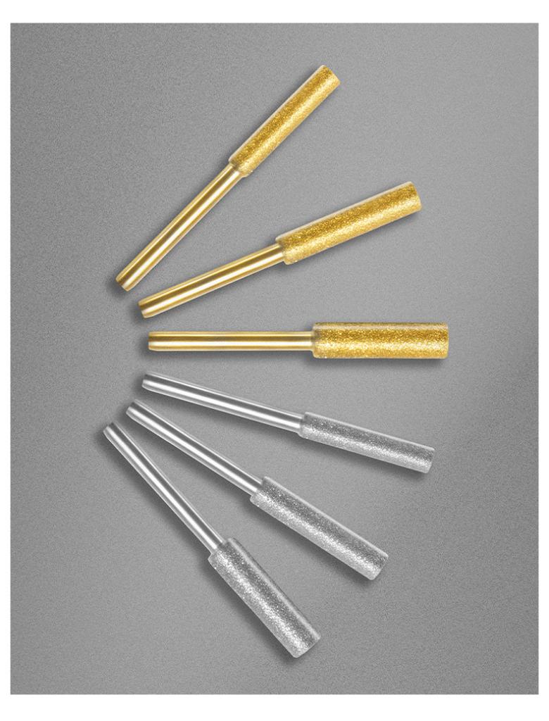 6 шт./компл. цилиндрические борфрезы с алмазным покрытием 4/4,8/5,5 мм, шлифовальные станки для цепной пилы, устойчивые к камню, шлифовальные инструменты для цепной пилы, резьбы по дереву