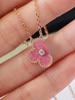 V Gold Four-Leaf Clover Necklace: 18K Gold-Plated, White Mother-of-Pearl & Rose Gold Pendant, Elegant Women's Accessory.