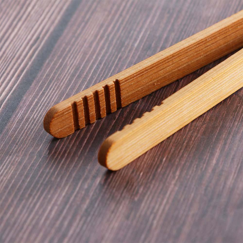 Bread Cheese Bamboo Clamp Cooking Reusable Food Tongs Gripper Toast Clip Tea Tweezer