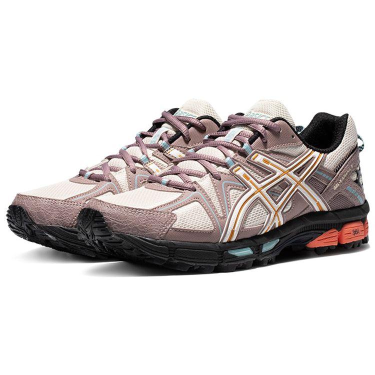 Asics Gel-Kahana 8 Удобная ткань Синтетическая кожа Низкие Повседневные Кроссовки для бега Мужские кроссовки Белый Серый 1011B109-100