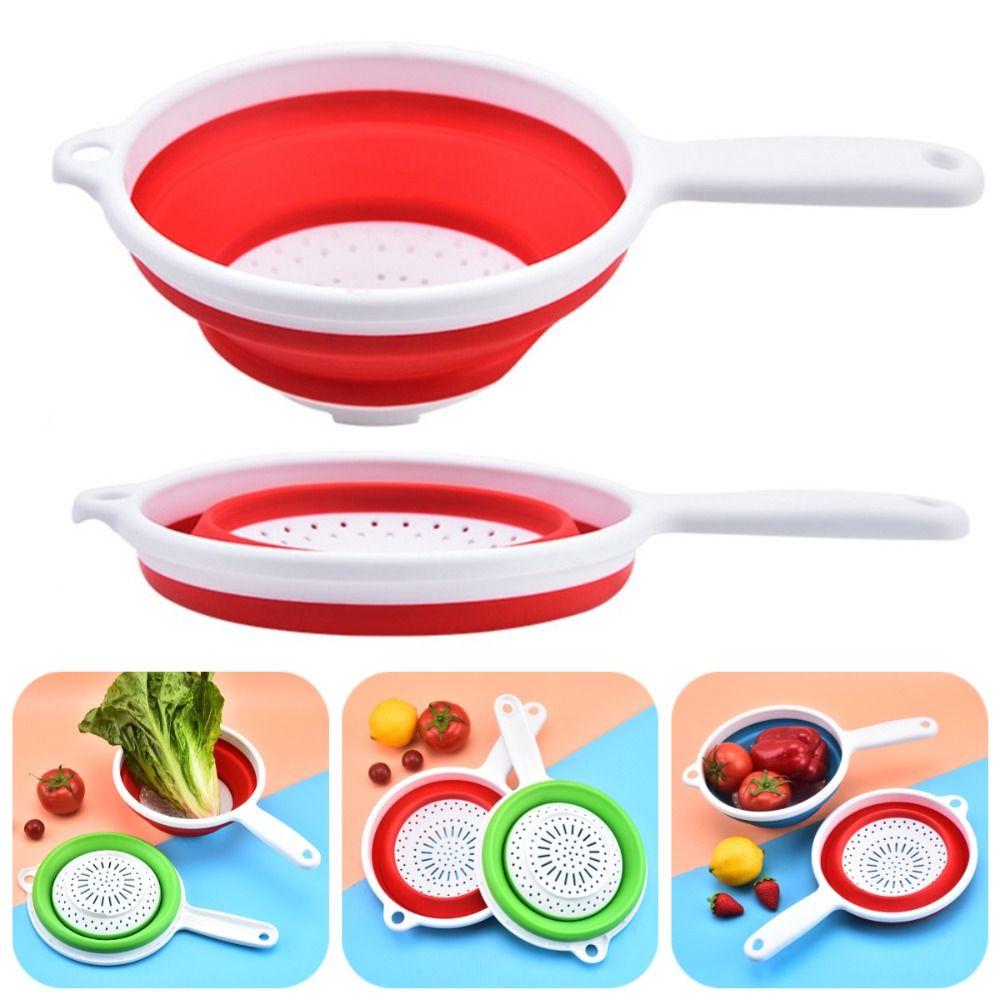 Складная раковина для мытья овощей, силиконовый складной дуршлаг для фруктов, складная корзина для пикника