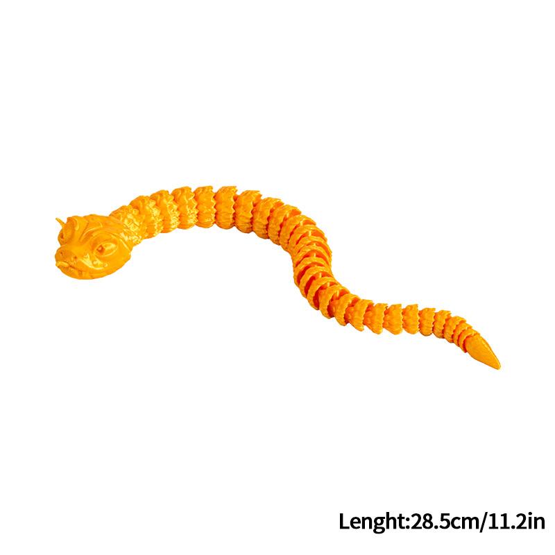 3D Printed Figures Movable Joint Snake Decoration Creative Reptile Snake Fish Tank Landscaping Figurines Crafts Gift Ornament