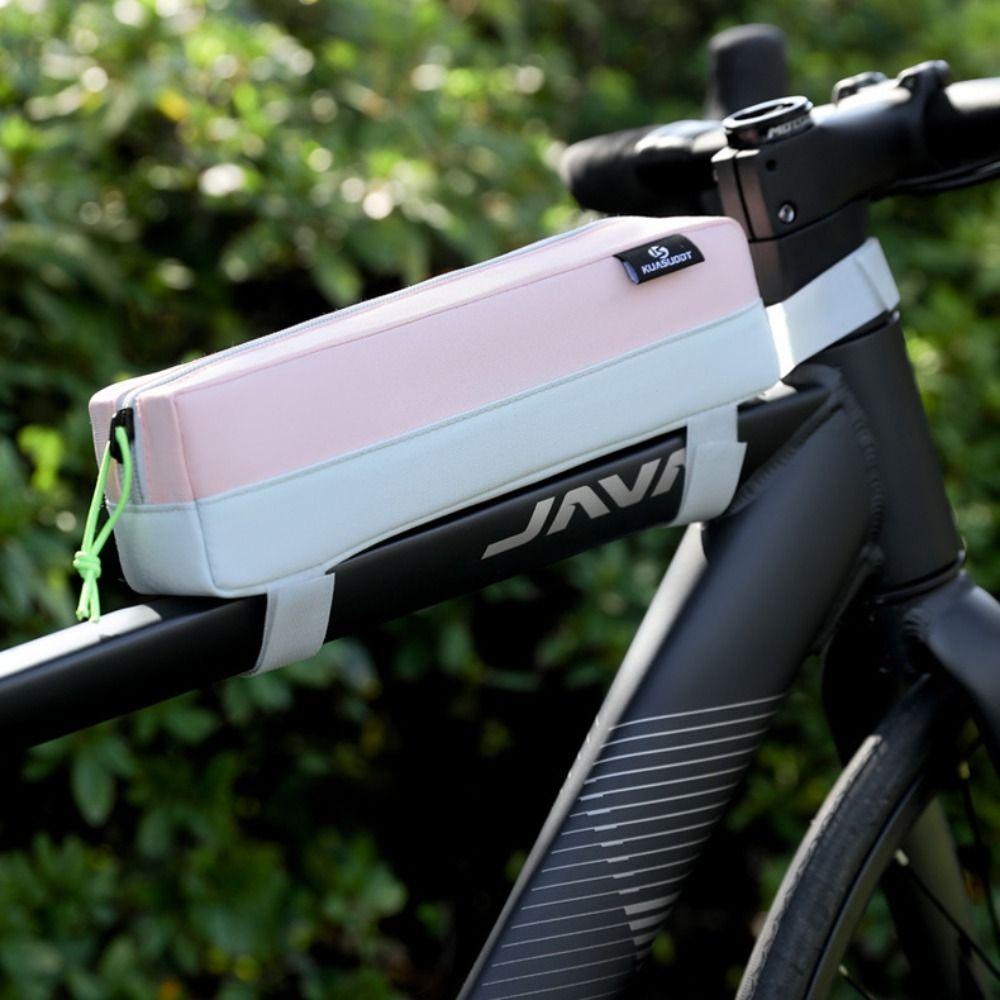 Waterproof Bike Front Beam Bag Polyester Bicycle Frame Pouch Bike Top Tube Bag Bike Accessories