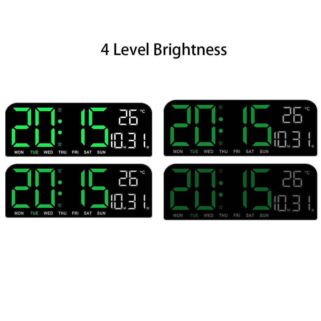 Цифровой будильник, отображение температуры, даты и недели, 4-уровневая регулировка яркости для дома