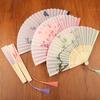 Винтажный шелковый складной веер китайский японский искусство ремесла подарок украшения для дома танцевальный ручной веер бамбуковые веера реквизит