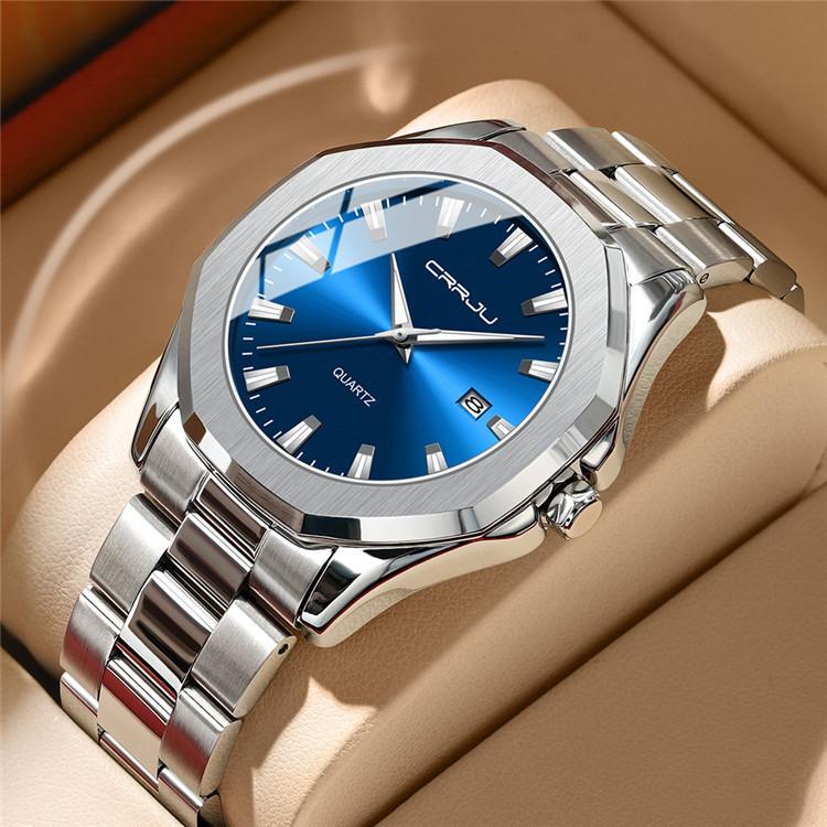 CRRJU 5004Popular steel strap fashion minimalist watch for men, stylish sports watch