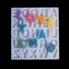 Силиконовая форма для букв, Неприлипающие шоколадные формы для букв, Форма для выпечки, Формы для воска и смолы ручной работы, Формы для изготовления букв-украшений своими руками