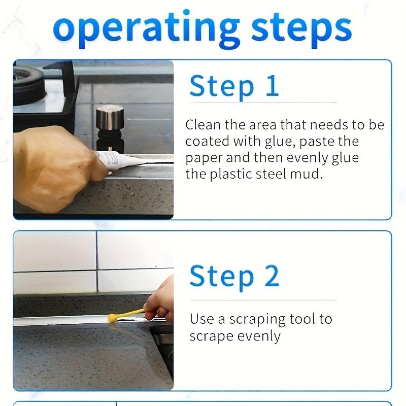 Высококачественная пластиковая стальная шпатлевка для швов, применимая к раме раковины, душевой комнате, раковине, унитазу, ванной