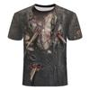 Men T-shirt Retro Armor 3D Printed Men's Fashion Personality Short Sleeve Summer Cool Streetwear Oversized Tops