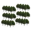 3.5cm, 30 Pieces, for Model Railroads, Trees, Forests, N Gauge, Dioramas, Structures, Railways, Architecture, and Model Landscapes, Dark Green