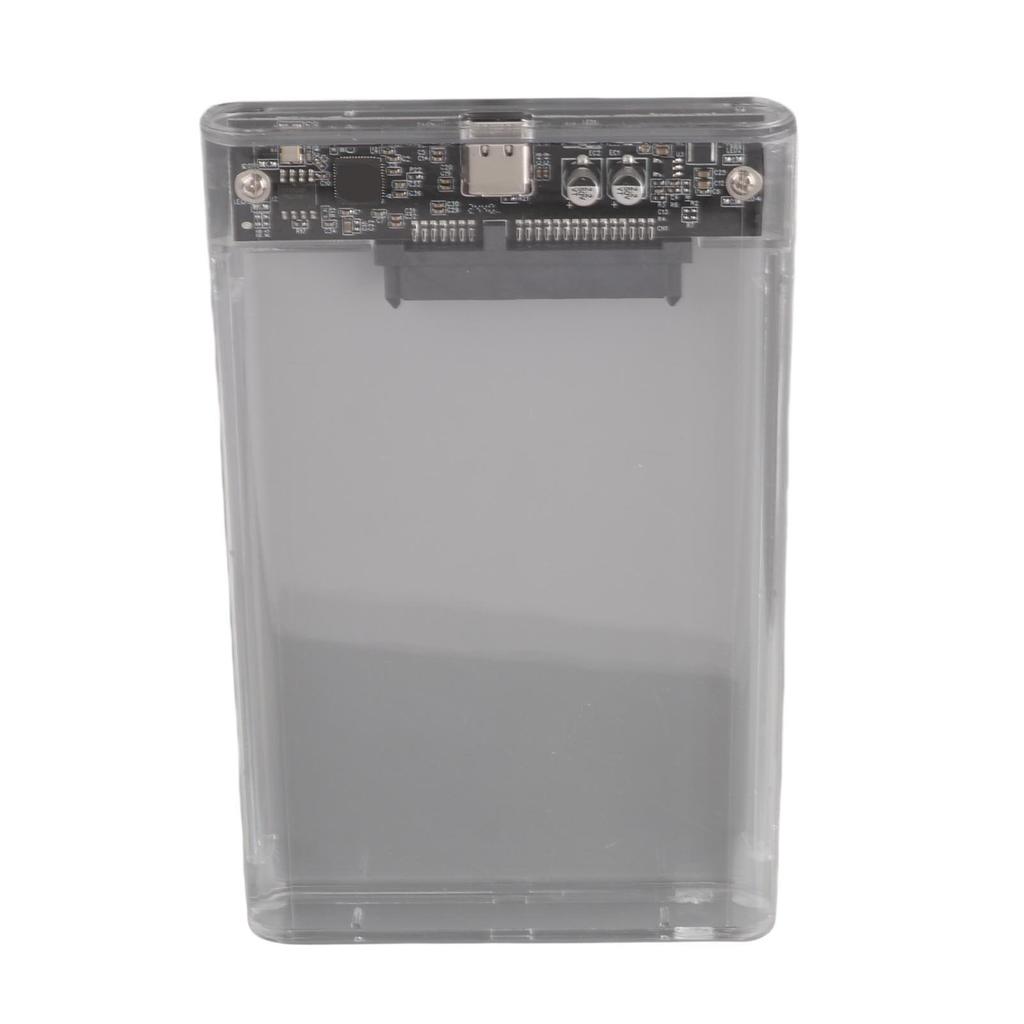 Прозрачный 2,5-дюймовый бокс-кейс для SATA HDD SDD, Type-C, мобильный жесткий диск, внешнее устройство, UASP (Нет