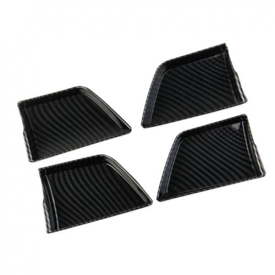Carbon fiber style inner door handle bowl cover trims for Toyota Tacoma 2024+
