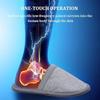 Unisex Foot Massager Slip-On Slippers With Pulse Therapy Cotton Upper Rubber Sole USB Rechargeable Home Use