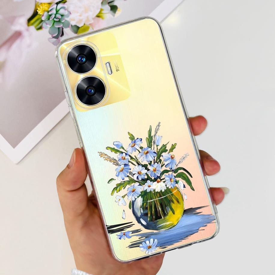 Чехол для OPPO Realme C55 2023 Популярный Мраморный Тонкий Мягкий Силикон Прозрачная Крышка Для Realme C55 4G RMX3710 C 55 RealmeC55 Чехлы для Телефона