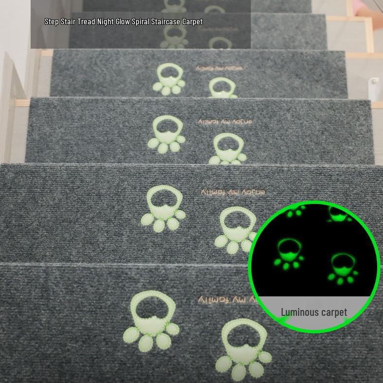 Светящиеся самоклеящиеся коврики на ступени лестницы - Соединяемые, без клея, коврики для защиты массива дерева