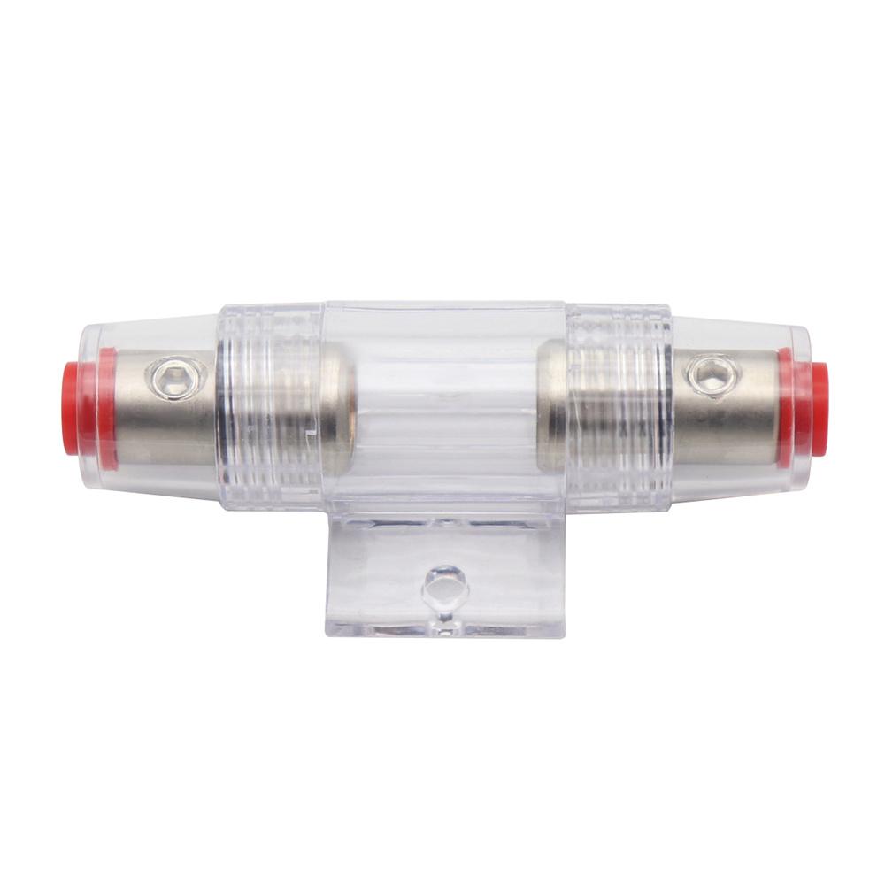 Комплект из 2 держателей предохранителей для автоакустики AGU, провод калибра 4/8 с предохранителями 30 А, 60 А, 80 А, 100 А