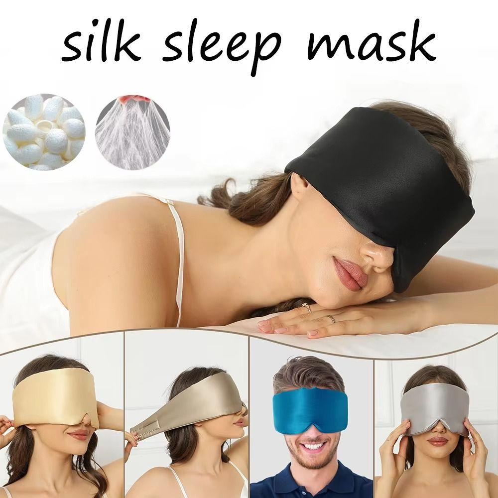 Soft Blocking Light Eyemask Silk Eyeshade Patch New Sleeping Mask Eyepatch for Travel & Nap
