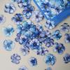 50pcs Blue Floral Decorative Stickers Watercolor Rose & Daisy Design for Scrapbooking, Journals, Planners, and Party Favors Journal Decoration