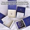 Natural Moonstone elegant necklace Sterling silver cushion-shaped layering necklace for women Square crystals office wear simple jewelry
