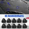 10x Plastic Hood Bonnet Insulation Clip Rivet Retainer For VW Polo Tiguan Passat B5 SEAT Leon 2 Skoda Octavia 1H5863849A01C