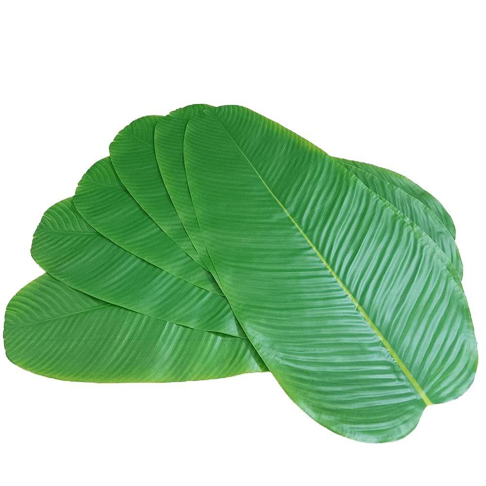 1Pcs Simulation Artificial Banana Leaf Heat Resistant Kitchen Placemats  Party Wedding Decoration