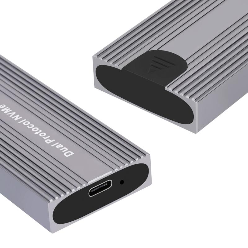 Быстроскоростной корпус M.2 USB-C 3.2 Безвинтовая установка Поддержка двойных протоколов Читатель дисков Корпус для HDD