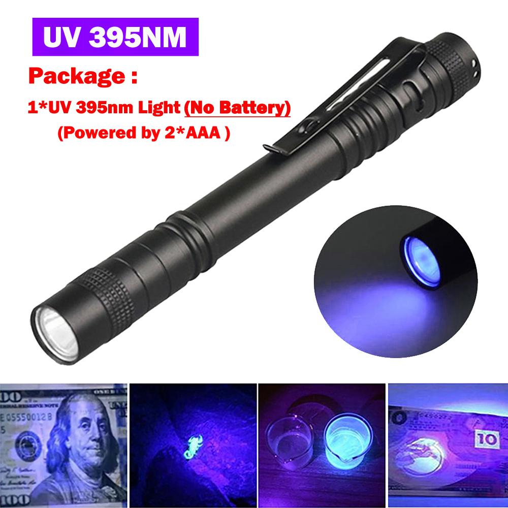Мини УФ-фонарик 365 нм 395 нм ультрафиолетовый черный свет USB перезаряжаемый фиолетовый Linternas ковер детектор мочи домашних животных поймать скорпиона