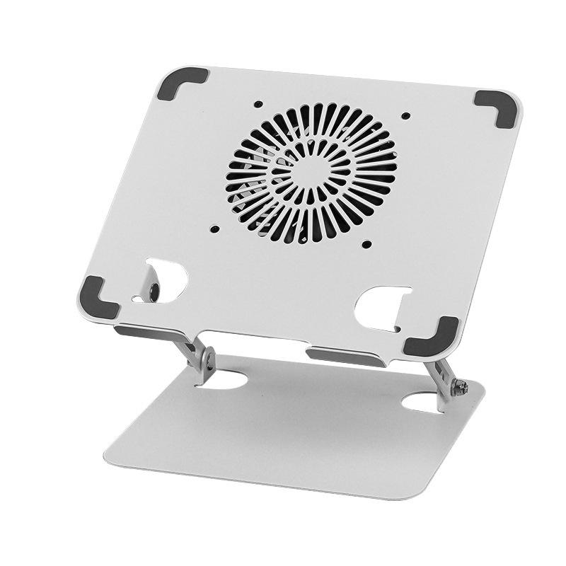 Вращающаяся на 360° металлическая подставка для ноутбука с охлаждающим вентилятором